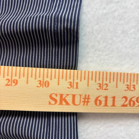 Under Armour Mens 2XL HeatGear 1/4 Zip Pullover Navy Blue Striped Performance - Picture 6 of 15